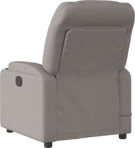 vidaXL vidaXL Rozkładany fotel masujący, taupe, obity tkaniną 6