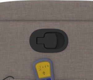 vidaXL vidaXL Rozkładany fotel masujący, taupe, obity tkaniną 10