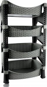 Katex Regał łazienkowy GALAXY 4 elementy RATTAN 30x52x96cm 2