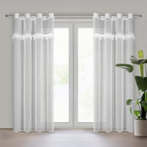 Eurofirany FIRANA GOTOWA KIARA 140 X 250 CM BIAŁY 1