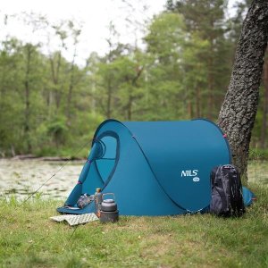 Namiot turystyczny Nils Extreme NC3743 NAMIOT KEMPINGOWY SAMOROZKŁADAJĄCY NIEBIESKI NILS CAMP 15
