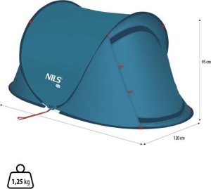 Namiot turystyczny Nils Extreme NC3743 NAMIOT KEMPINGOWY SAMOROZKŁADAJĄCY NIEBIESKI NILS CAMP 4