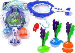 LeanToys Zabawki Do Kąpieli Sitko Kosz 2w1 Rekin Rybki z Glonami 1