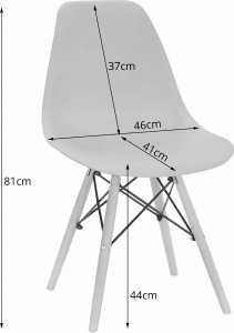 Leobert Zestaw stół prostokątny TESSA 120x60 dąb + 4 krzesła OSAKA szare 11