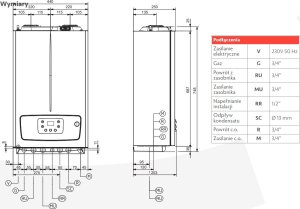 Piec gazowy Immergas IMMERGAS ZESTAW Z KOTŁEM KOND. TERA 24 STAND. 100 6