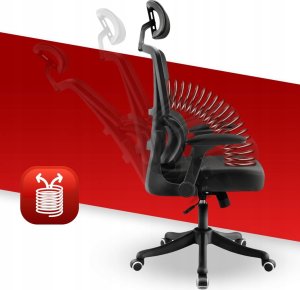 Krzesło biurowe Inne Fotel biurowy obrotowy Hell's Chair HC-1011 Czarny tkanina 4