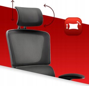 Krzesło biurowe Inne Fotel biurowy obrotowy Hell's Chair HC-1011 Czarny tkanina 7