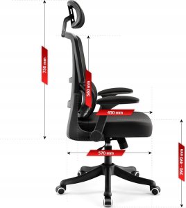 Krzesło biurowe Inne Fotel biurowy obrotowy Hell's Chair HC-1011 Czarny tkanina 9