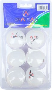 Spartan Piłeczki Piłki do Tenisa Stołowego Ping Ponga SPARTAN TT-BALL Białe 6 sztuk 2