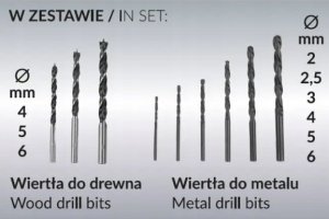 Zestaw elektronarzędzi Dedra Zestaw DED7042 wkrętarka +2XDED7032+DED7038+9szt akc 5