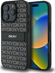 DKNY DKNY DKHCP16XPRTHSLK iPhone 16 Pro Max    6.9" czarny/black hardcase Texture Pattern Tonal Stripe 1