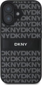 DKNY DKNY DKHCP16SPRTHSLK iPhone 16 6.1"       czarny/black hardcase Texture Pattern Tonal Stripe 3