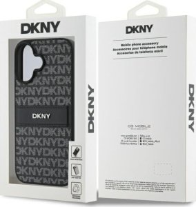 DKNY DKNY DKHCP16SPRTHSLK iPhone 16 6.1"       czarny/black hardcase Texture Pattern Tonal Stripe 8