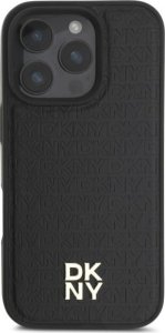 DKNY DKNY DKHMP16LPSHRPSK iPhone 16 Pro 6.3"   hardcase czarny/black Repeat Pattern Stack Logo MagSafe 3