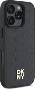 DKNY DKNY DKHMP16LPSHRPSK iPhone 16 Pro 6.3"   hardcase czarny/black Repeat Pattern Stack Logo MagSafe 4