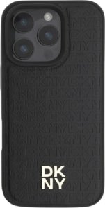 DKNY DKNY DKHMP16LPSHRPSK iPhone 16 Pro 6.3"   hardcase czarny/black Repeat Pattern Stack Logo MagSafe 10