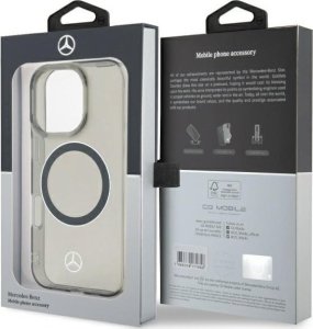 Mercedes Mercedes MEHMP16L23HUOSK iPhone 16 Pro    6.3" czarny/black hardcase Silver Ring MagSafe 8