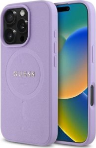 Guess Guess GUHMP16LPSAHMCU iPhone 16 Pro 6.3"  fioletowy/purple hardcase Saffiano MagSafe 1