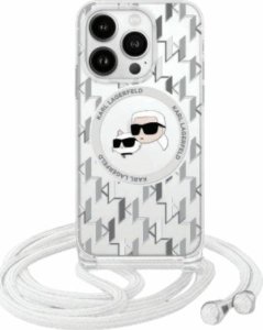 Karl Lagerfeld Karl Lagerfeld KLHMP16XHCKCKLCT iPhone    16 Pro Max 6.9" transparent hardcase IML Crossbody Monogram Karl & Choupette Head MagSafe 1