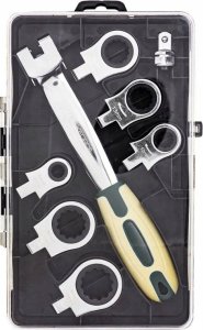 ROCKFORCE / WMC ROCKFORCE KLUCZ OCZKOWY-PRZEGUBOWY WYMIENNY Z GRZECHOTKĄ kpl. 8el. 8-19mm 3