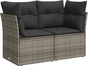 vidaXL 10-cz. zestaw wypoczynkowy do ogrodu, z poduszkami, szary 6