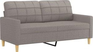 vidaXL 2-częściowy komplet wypoczynkowy z poduszkami, taupe, tkanina 4