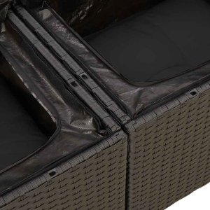 vidaXL 5-cz. zestaw wypoczynkowy do ogrodu, poduszki polirattan akacja 11