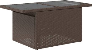 vidaXL 11-cz. zestaw mebli ogrodowych z poduszkami, brązowy, rattan PE 5