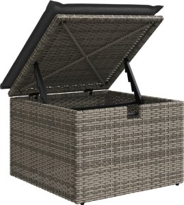 vidaXL 11-cz. zestaw mebli ogrodowych z poduszkami, szary rattan PE 10