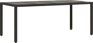 vidaXL 9-cz. zestaw mebli ogrodowych z poduszkami, czarny, polirattan 4