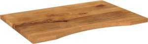 vidaXL Blat biurka, z wycięciem, 100x60x2,5 cm, surowe drewno mango 2