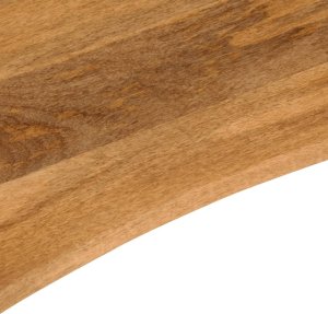 vidaXL Blat biurka, z wycięciem, 100x80x2,5 cm, surowe drewno mango 7