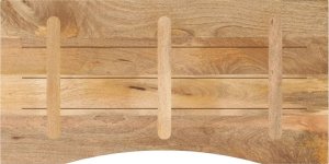 vidaXL Blat biurka, z wycięciem, 120x50x2,5 cm, surowe drewno mango 5