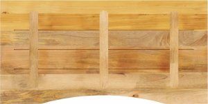 vidaXL Blat biurka, z wycięciem, 120x60x2,5 cm, surowe drewno mango 5