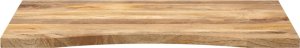 vidaXL Blat biurka, z wycięciem, 80x50x2,5 cm, surowe drewno mango 3