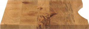 vidaXL Blat biurka, z wycięciem, 90x50x2,5 cm, surowe drewno mango 4