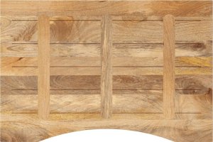 vidaXL Blat biurka, z wycięciem, 90x50x2,5 cm, surowe drewno mango 5