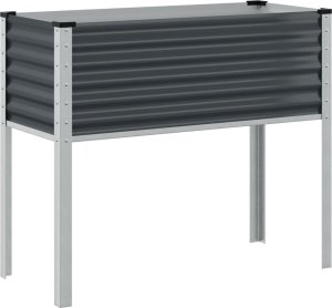 vidaXL Donica ogrodowa, antracytowa, 100x41x90 cm, stal 6