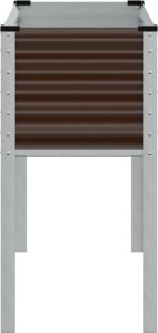 vidaXL Donica ogrodowa, brązowa, 100x41x90 cm, stal 5