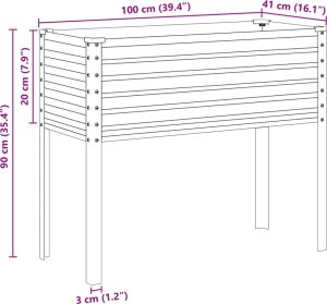 vidaXL Donica ogrodowa, brązowa, 100x41x90 cm, stal 8