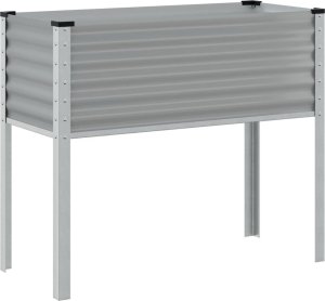 vidaXL Donica ogrodowa, szara, 100x41x90 cm, stal 2
