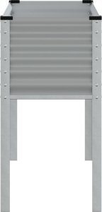 vidaXL Donica ogrodowa, szara, 100x41x90 cm, stal 5