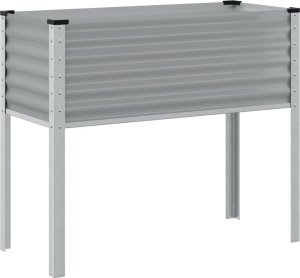 vidaXL Donica ogrodowa, szara, 100x41x90 cm, stal 6