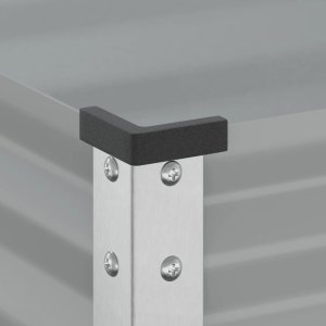 vidaXL Donica ogrodowa, szara, 100x41x90 cm, stal 7