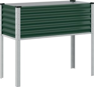 vidaXL Donica ogrodowa, zielona, 100x41x90 cm, stal 6