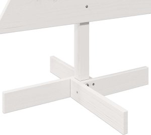 vidaXL Drewniana choinka do udekorowania, biała, 120 cm, sosnowa 6