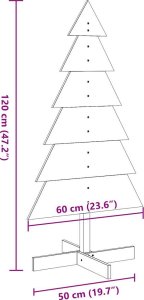 vidaXL Drewniana choinka do udekorowania, biała, 120 cm, sosnowa 8