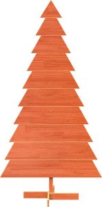vidaXL Drewniana choinka do udekorowania, brązowa, 180 cm, sosnowa 3