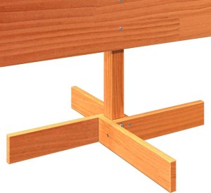 vidaXL Drewniana choinka do udekorowania, woskowy brąz, 150 cm, sosna 6