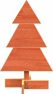 vidaXL Drewniana choinka do udekorowania, woskowy brąz, 60 cm, sosnowa 3